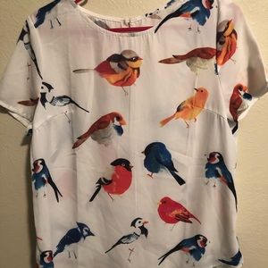 H&M bird blouse